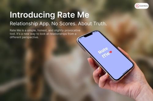 Rate Me mobile relationship game interface showing 15 meaningful questions designed to spark honest conversations and deeper connection between partners.